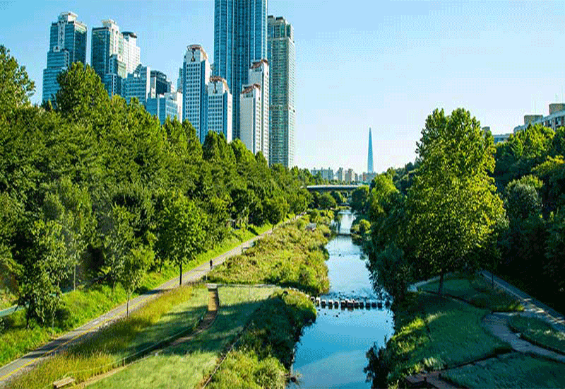 에버랜드(Everscape)와 협업한 평택 브레인시티 비스타동원의 단지 조경 시설